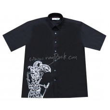 Wayang Kulit Men's Cotton Short Sleeve